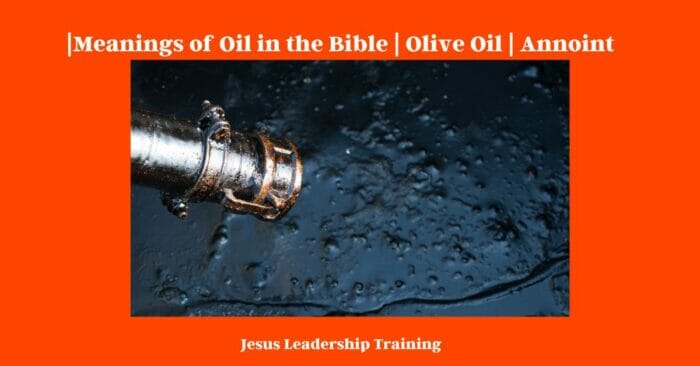 Meanings of Oil in the Bible | Olive Oil | Annoint