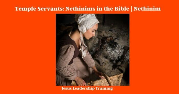 Temple Servants: Nethinims in the Bible | Nethinim