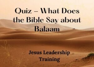 Quiz - What Does the Bible Say about Balaam