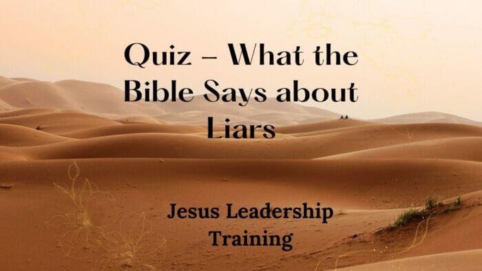 Quiz - What the Bible Says about Liars