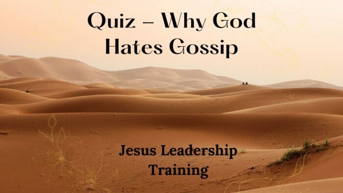 Quiz - Why God Hates Gossip