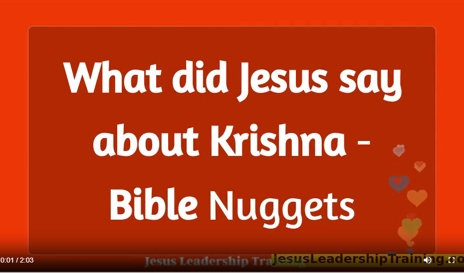 What did Jesus Say about Kirshna