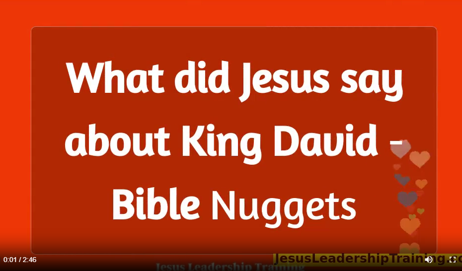 What did Jesus say about King David