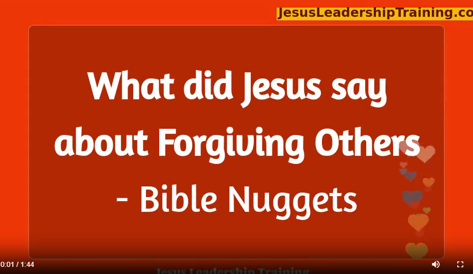 What did Jesus say about forgiving others