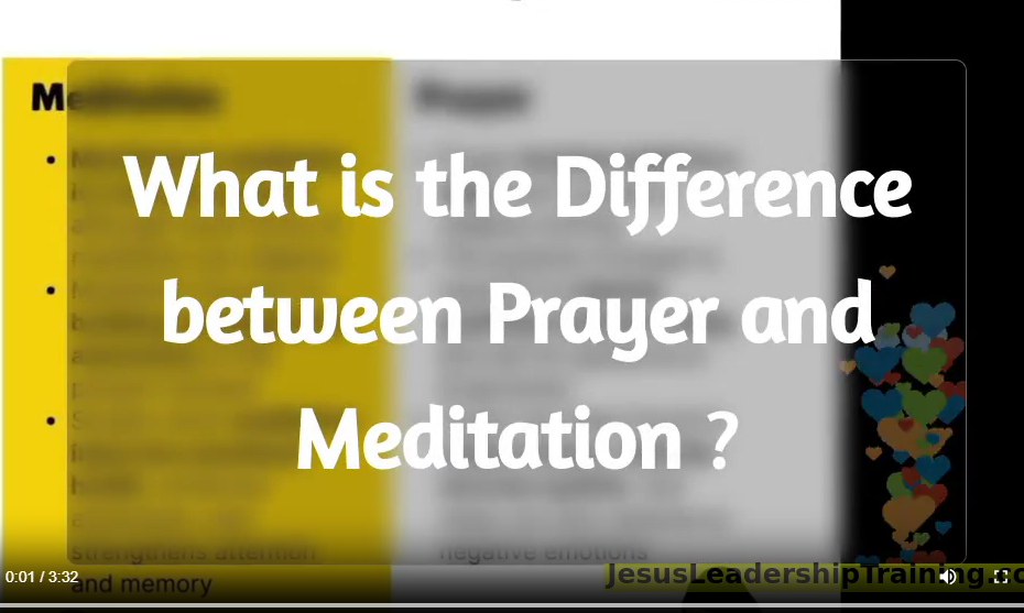 What is the Difference between Prayer and mediation